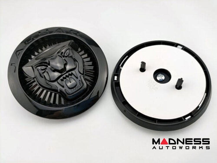 Jaguar Custom Emblem Growler Gloss Black Finish 86mm